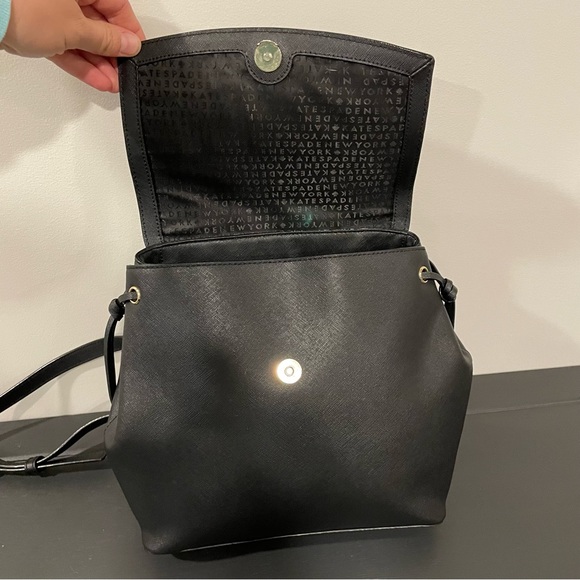 KATE SPADE Laurel Way Jessie Backpack - Black Leather - Picture 9 of 16